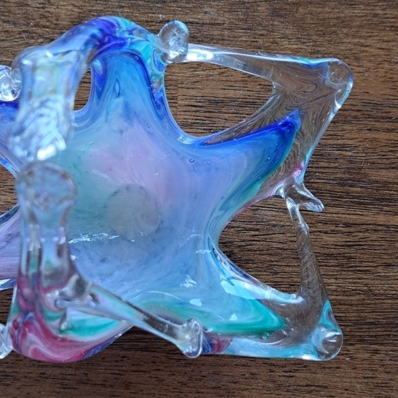 Vintage Italian Murono Lavorazione Arte Small Glass Art Dish Candy Dish Rare - Picture 8 of 12